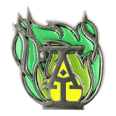 A.I. Green Flame - Stained Glass